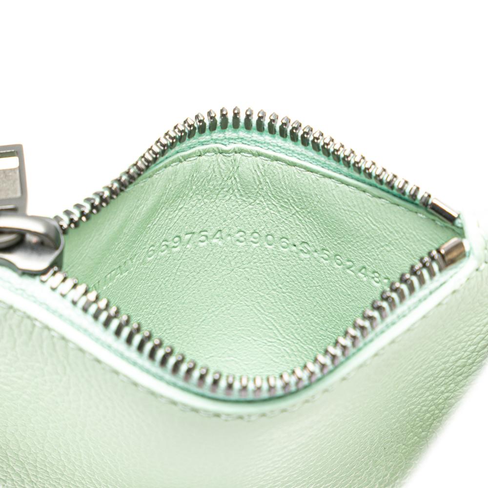 Balenciaga B Balenciaga Green Light Green Calf Leather Pebbled skin Tool 2.0 North South XS Tote Italy