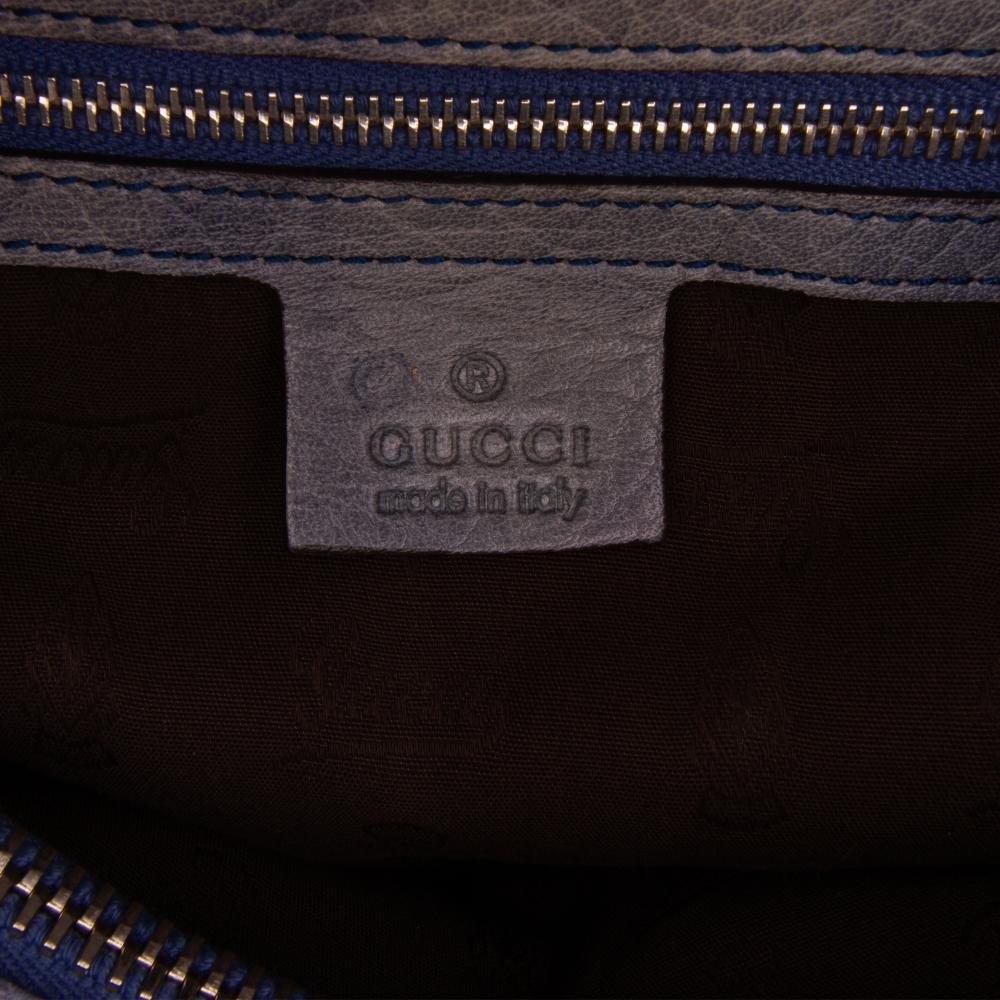 Gucci B Gucci Brown Beige Canvas Fabric GG Bamboo Libeccio Tote Italy