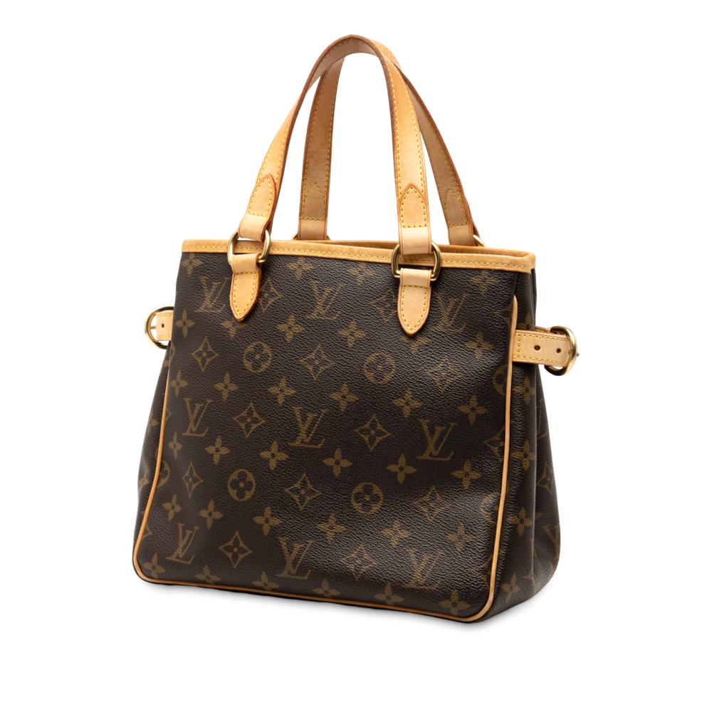 Louis Vuitton B Louis Vuitton Brown Monogram Canvas Fabric Monogram Batignolles Vertical PM France