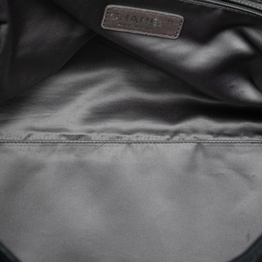 Chanel B Chanel Black Calf Leather skin Modern Chain Rhodoid East West Tote Italy