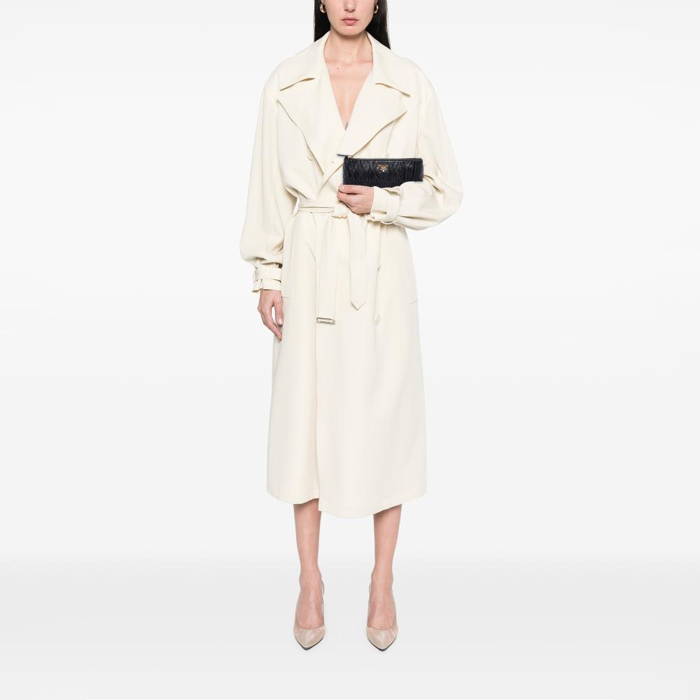 Prada AB Prada Black Nappa Leather Leather Nappa Gaufre Pouch Italy