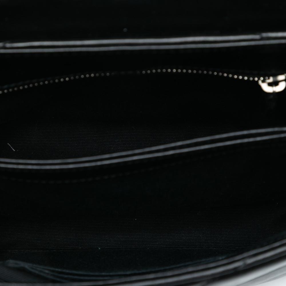 Saint Laurent AB Saint Laurent Black Calf Leather Toy Matelasse Monogram LouLou Crossbody Italy