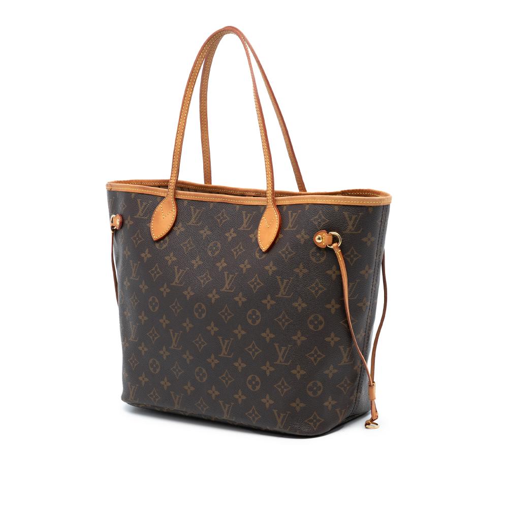 Louis Vuitton B Louis Vuitton Brown Monogram Canvas Fabric Monogram Neverfull MM France