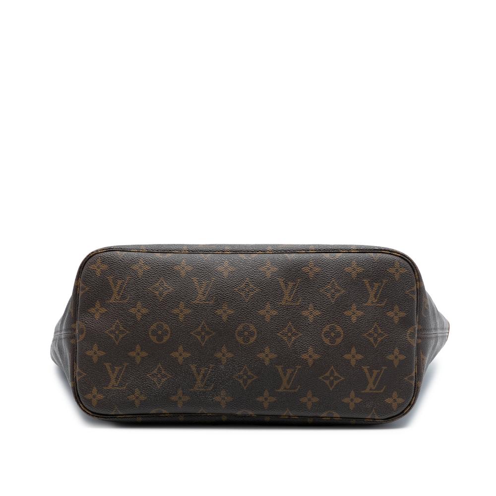 Louis Vuitton B Louis Vuitton Brown Monogram Canvas Fabric Monogram Neverfull MM France