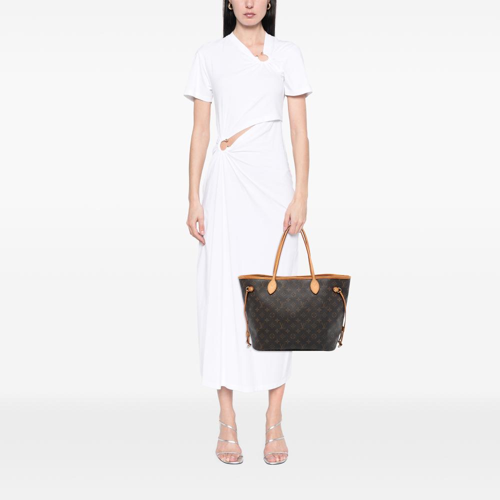 Louis Vuitton B Louis Vuitton Brown Monogram Canvas Fabric Monogram Neverfull MM France