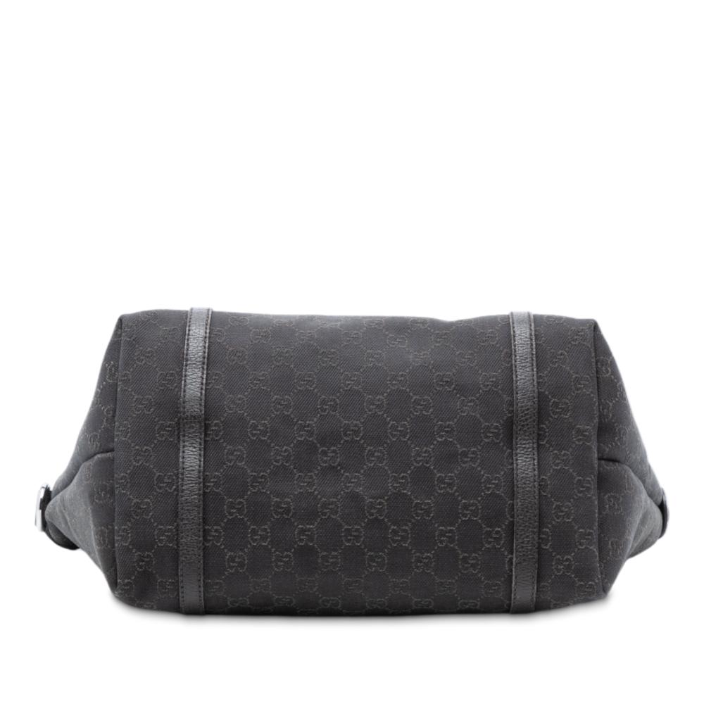 Gucci AB Gucci Brown Dark Brown Denim Fabric GG Joy Tote Italy