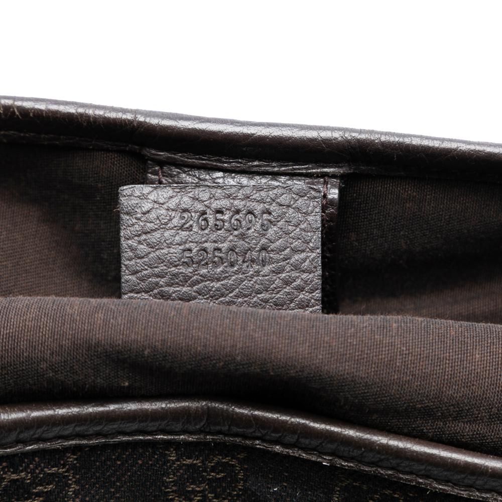 Gucci AB Gucci Brown Dark Brown Denim Fabric GG Joy Tote Italy