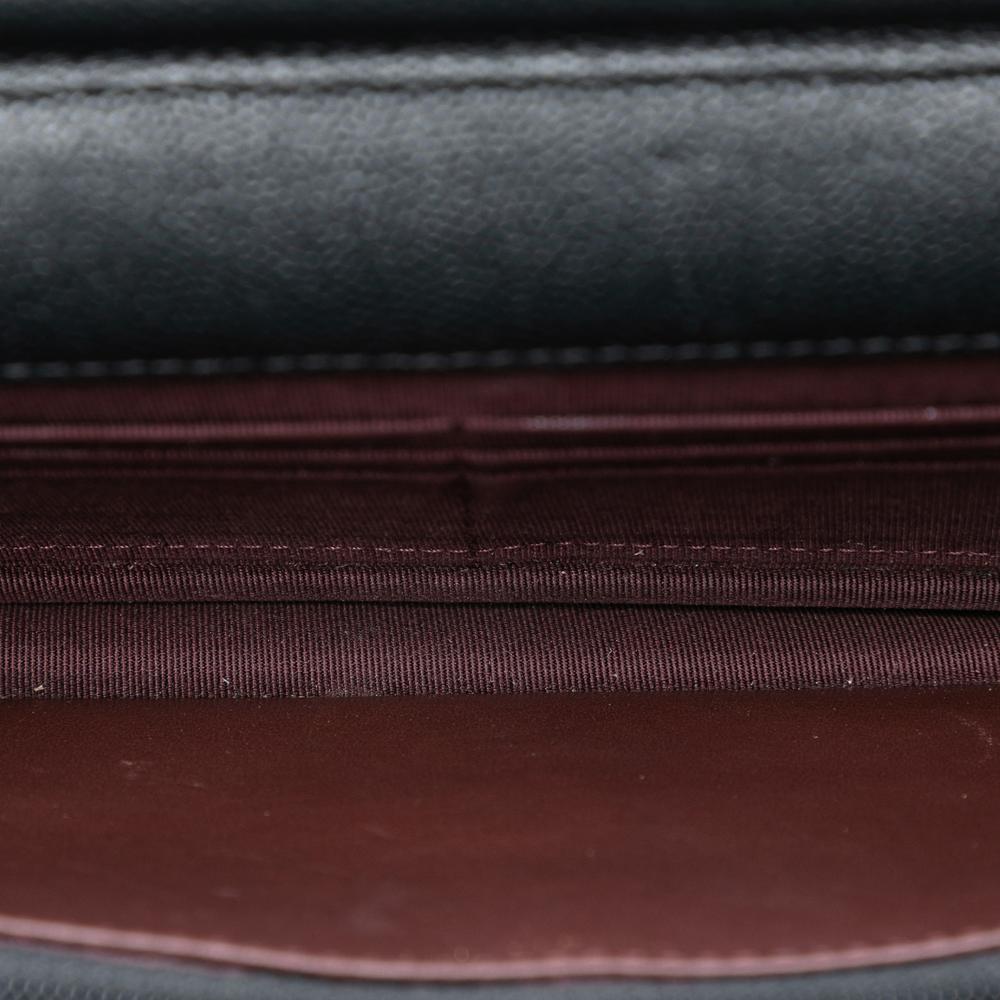 Chanel B Chanel Black Caviar Leather Leather Stitched Caviar and Suede Lady Coco Wallet On Chain Italy