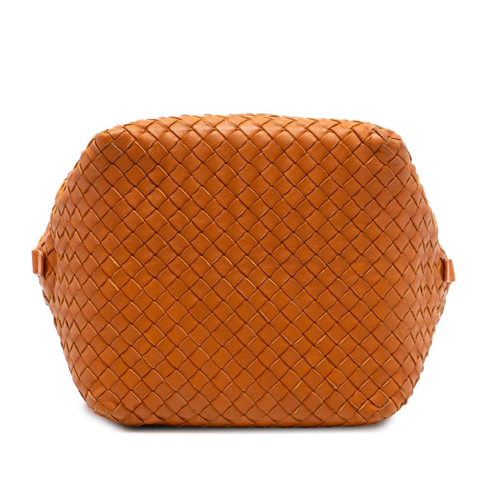 Bottega Veneta B Bottega Veneta Orange Nappa Leather Leather Nappa Intrecciato Cube Crossbody Italy