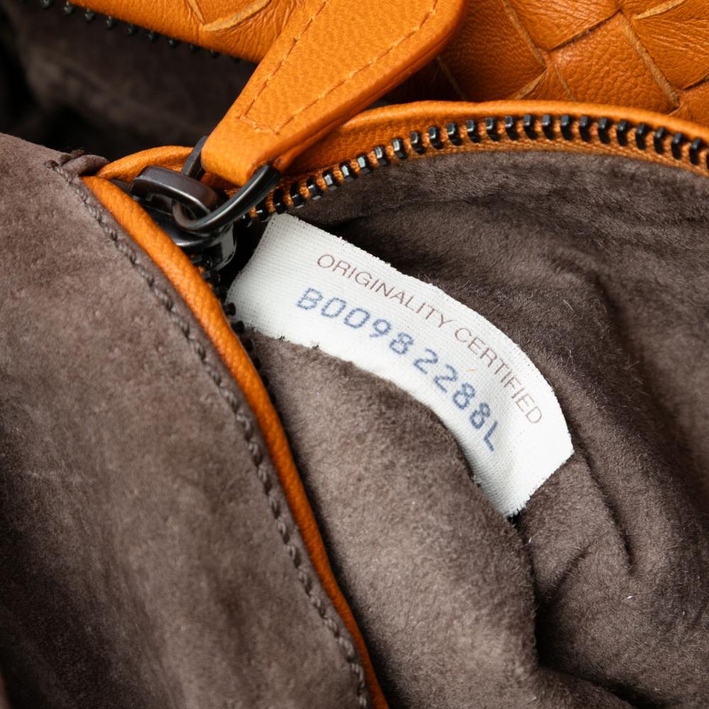 Bottega Veneta B Bottega Veneta Orange Nappa Leather Leather Nappa Intrecciato Cube Crossbody Italy