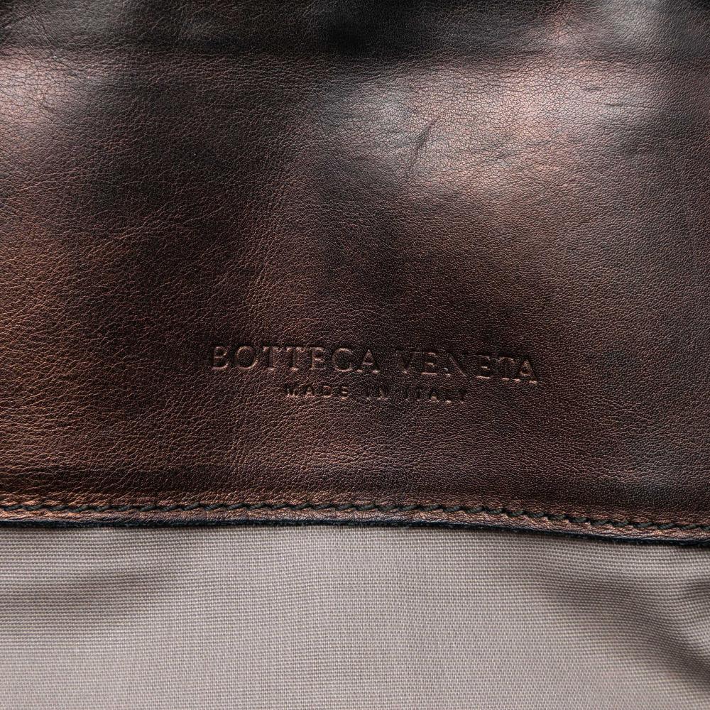 Bottega Veneta Brown Dark Brown Nappa Leather Leather Nappa Intreccio Imperatore Business Bag Italy