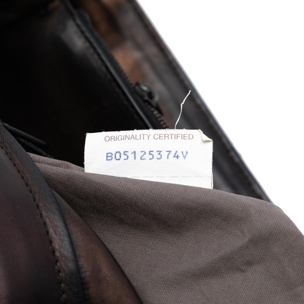 Bottega Veneta Brown Dark Brown Nappa Leather Leather Nappa Intreccio Imperatore Business Bag Italy