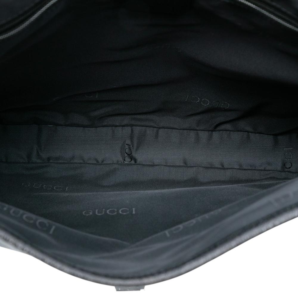 Gucci AB Gucci Black Canvas Fabric Jackie Shoulder Bag Italy