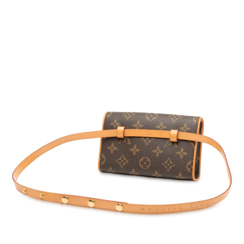 Louis Vuitton B Louis Vuitton Brown Monogram Canvas Fabric Monogram Pochette Florentine France