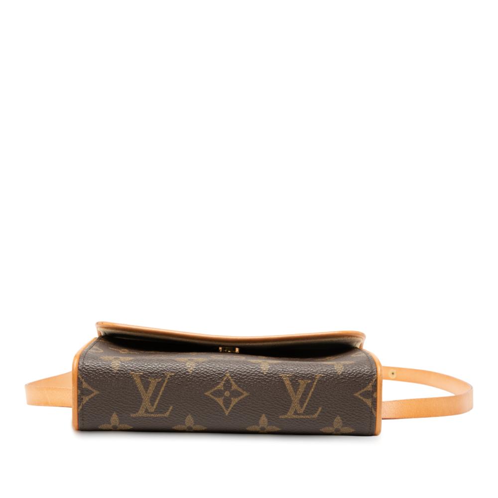 Louis Vuitton B Louis Vuitton Brown Monogram Canvas Fabric Monogram Pochette Florentine France