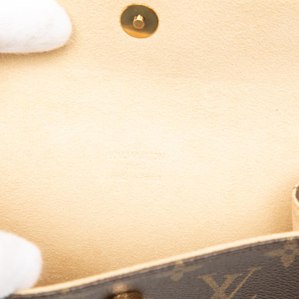 Louis Vuitton B Louis Vuitton Brown Monogram Canvas Fabric Monogram Pochette Florentine France
