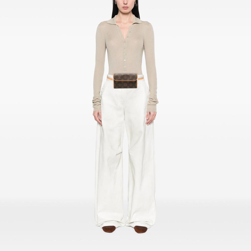 Louis Vuitton B Louis Vuitton Brown Monogram Canvas Fabric Monogram Pochette Florentine France