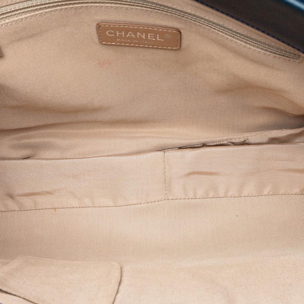 Chanel AB Chanel Blue Navy Caviar Leather Leather CC Quilted Caviar Expandable Tote Italy