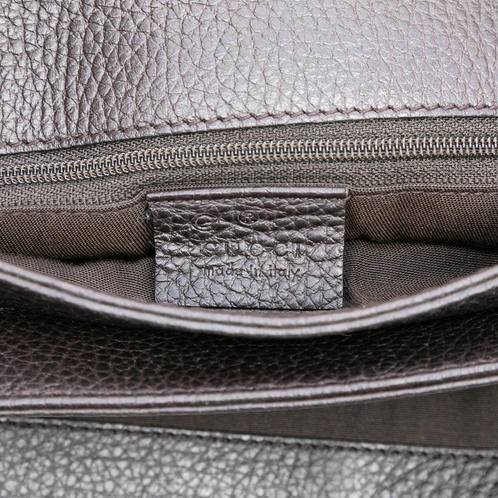 Gucci B Gucci Black Calf Leather Marrakech Crossbody Italy