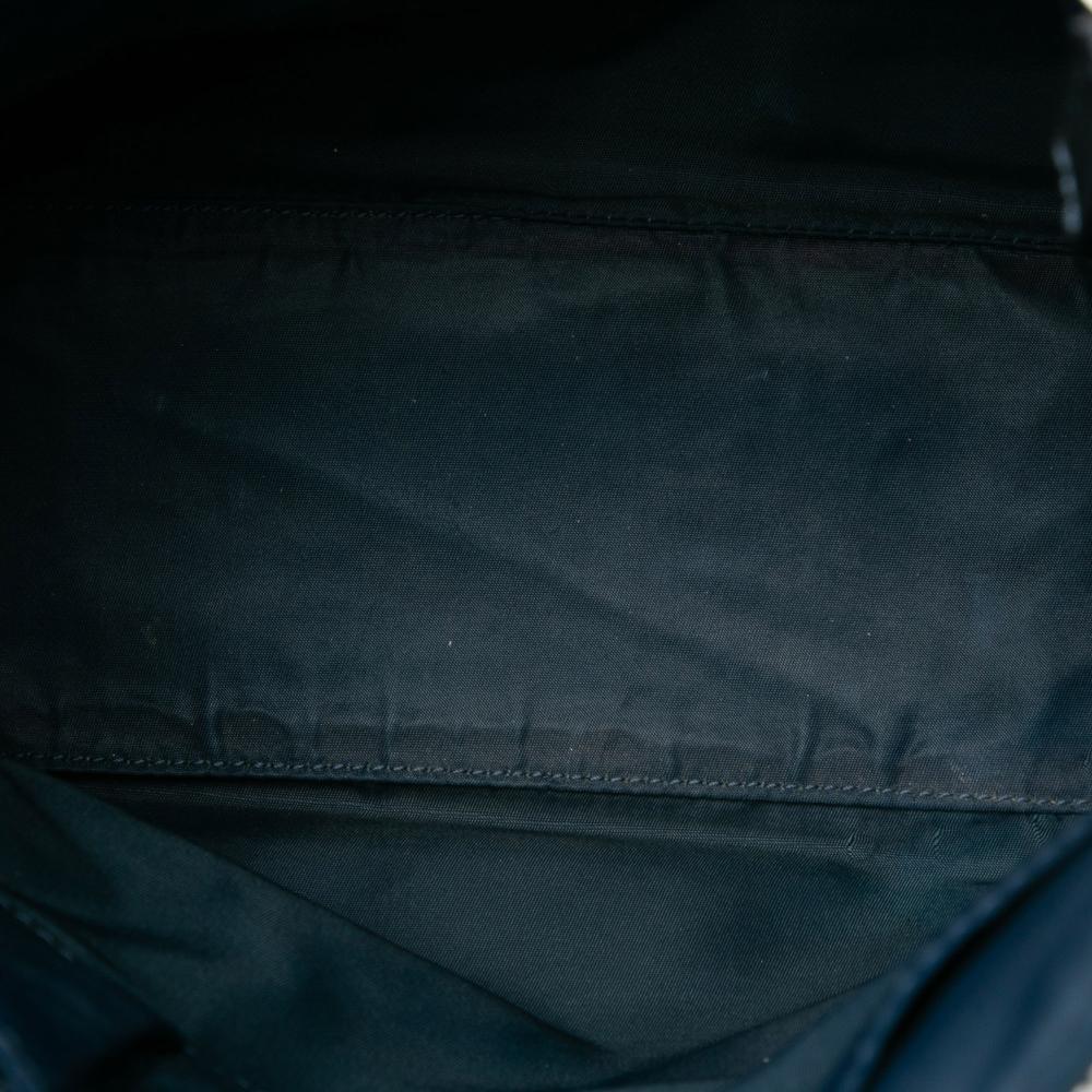 Christian Dior B Dior Blue Navy Denim Fabric Diorissimo Trotter Flight Tote Italy