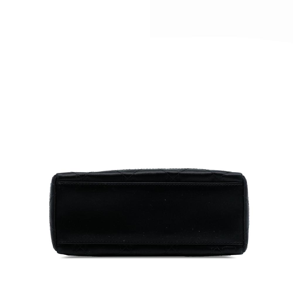 Christian Dior AB Dior Black Satin Fabric Mini Cannage Lady Dior Italy