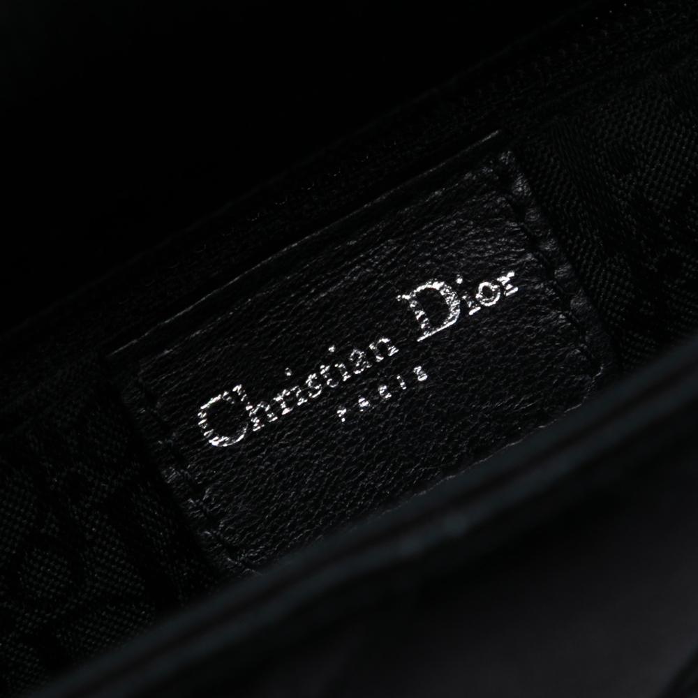 Christian Dior AB Dior Black Satin Fabric Mini Cannage Lady Dior Italy
