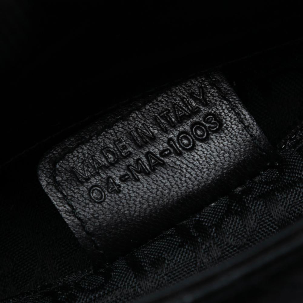 Christian Dior AB Dior Black Satin Fabric Mini Cannage Lady Dior Italy