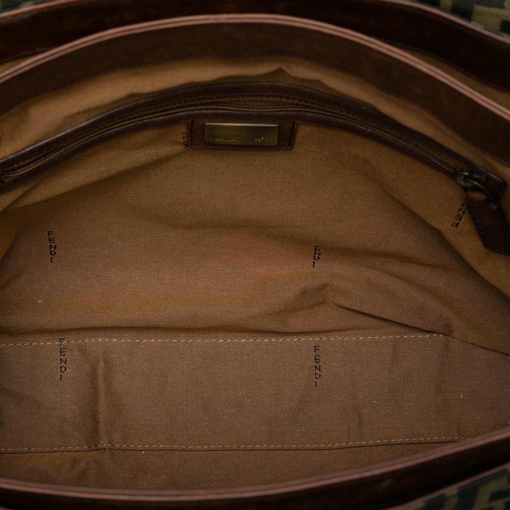 Fendi B Fendi Brown Canvas Fabric Zucca FF Messenger Bag Italy