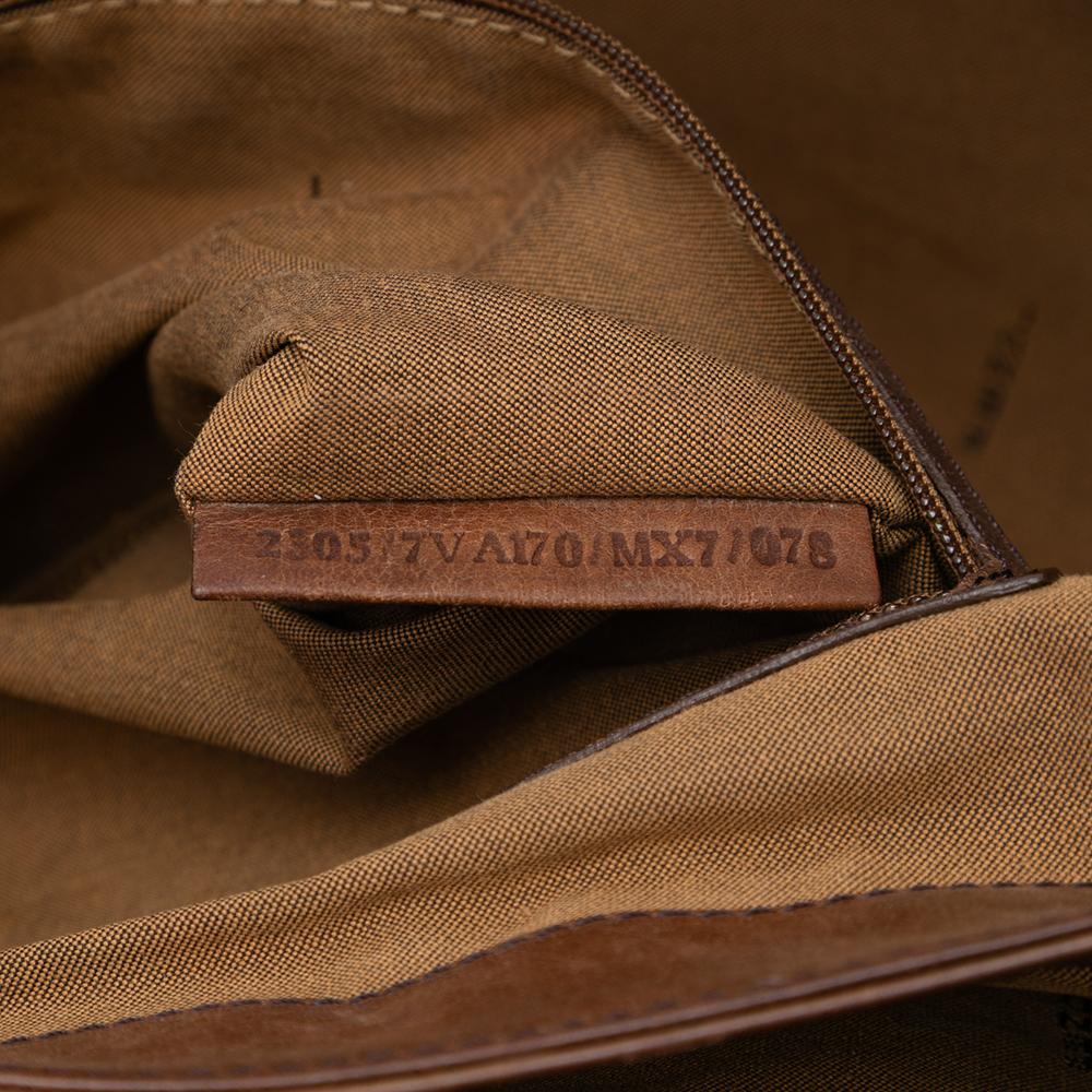 Fendi B Fendi Brown Canvas Fabric Zucca FF Messenger Bag Italy