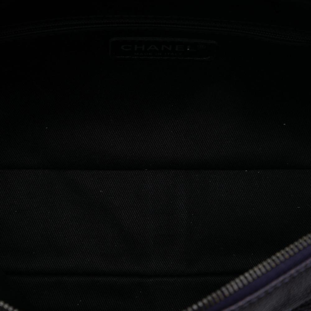 Chanel AB Chanel Purple Plum Caviar Leather Leather Jumbo Quilted Iridescent Caviar Easy Flap Italy