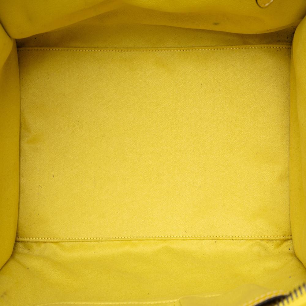 Celine B Celine Yellow Calf Leather Mini skin Luggage Tote Italy