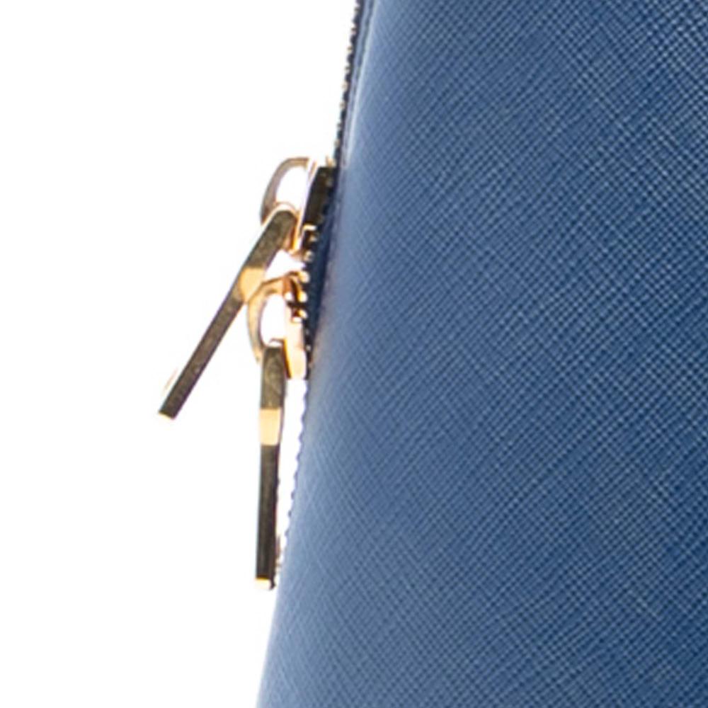 Prada B Prada Blue Saffiano Leather Extra Large Lux Promenade Satchel Italy