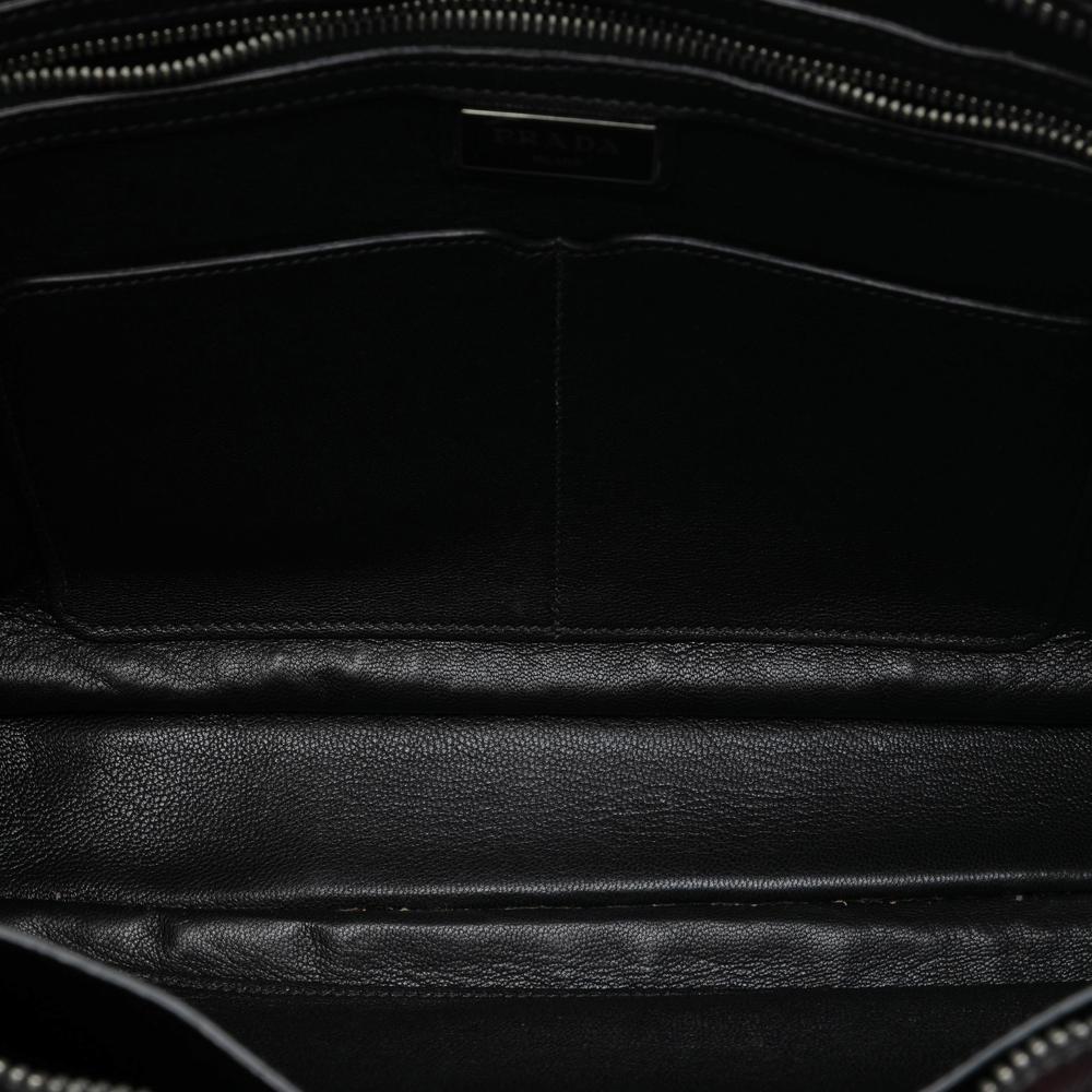 Prada B Prada Red Saffiano Leather Camouflage Print Briefcase Italy