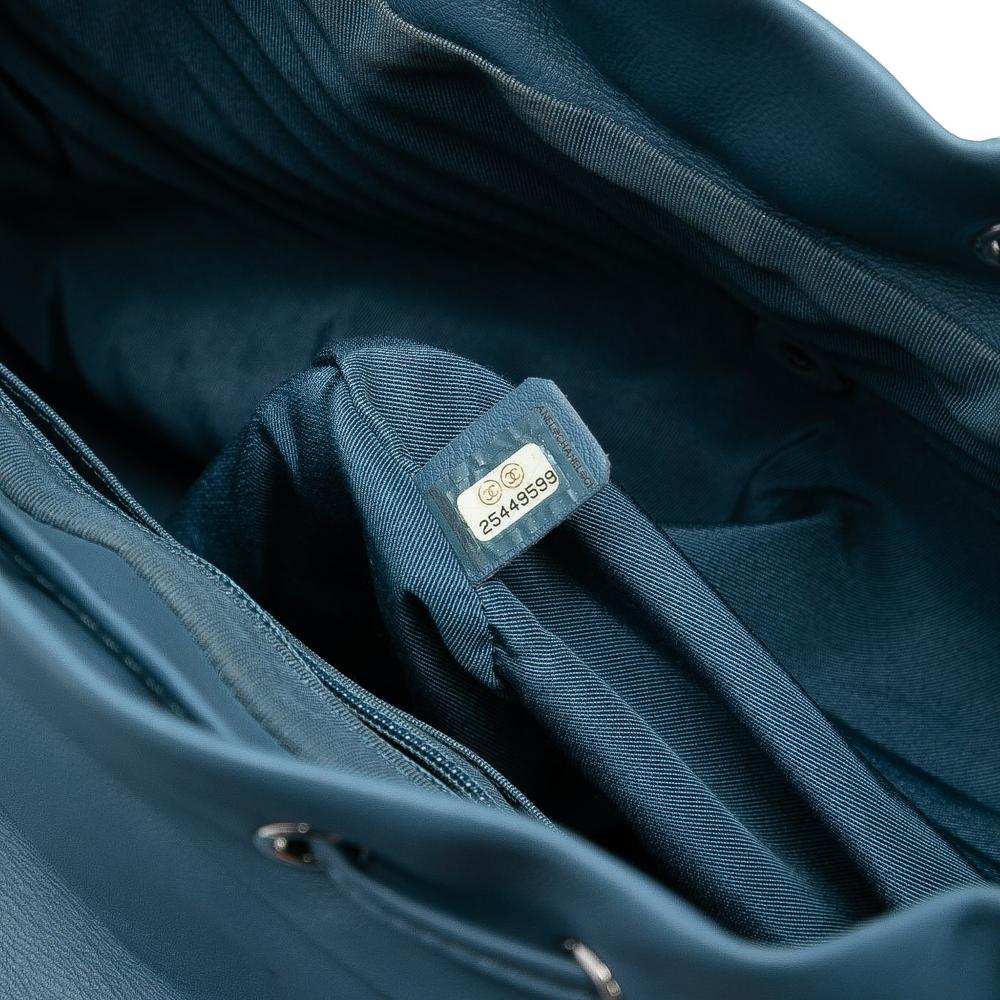 Chanel AB Chanel Blue Lambskin Leather Leather Chevron Lambskin Urban Spirit Backpack Italy