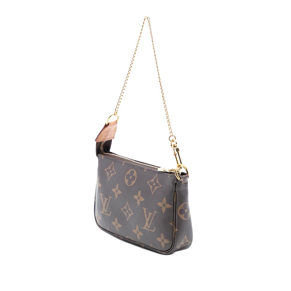 Louis Vuitton B Louis Vuitton Brown Monogram Canvas Fabric Monogram Mini Pochette Accessoires France