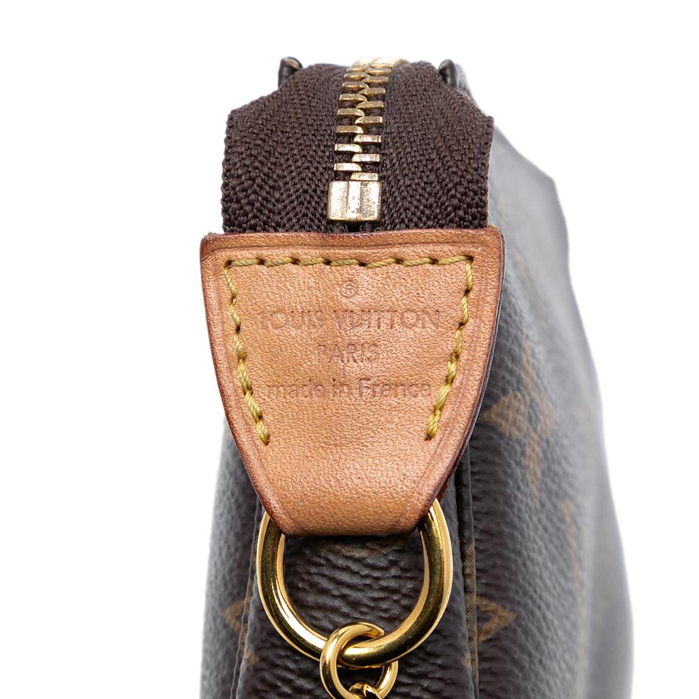 Louis Vuitton B Louis Vuitton Brown Monogram Canvas Fabric Monogram Mini Pochette Accessoires France