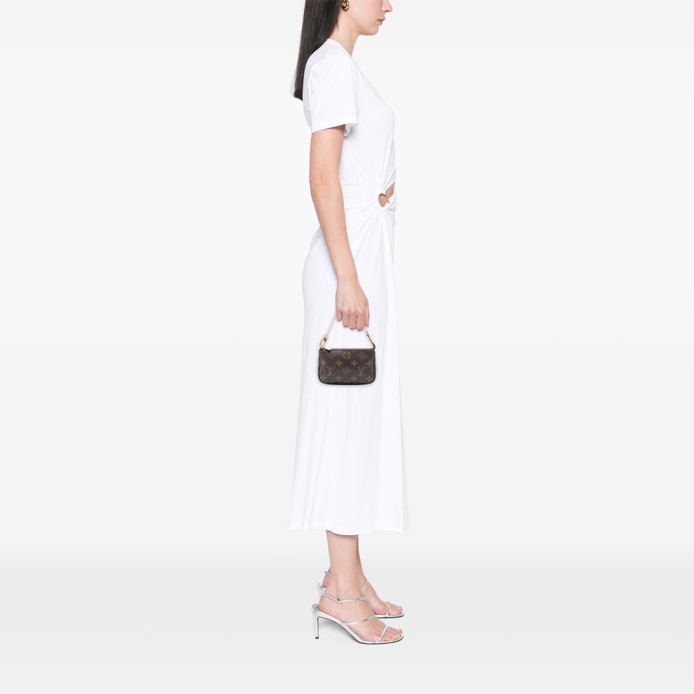 Louis Vuitton B Louis Vuitton Brown Monogram Canvas Fabric Monogram Mini Pochette Accessoires France