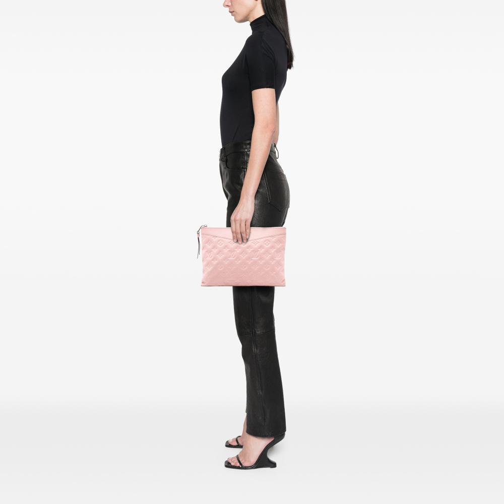 Louis Vuitton AB Louis Vuitton Pink Monogram Empreinte Leather Daily Pouch France