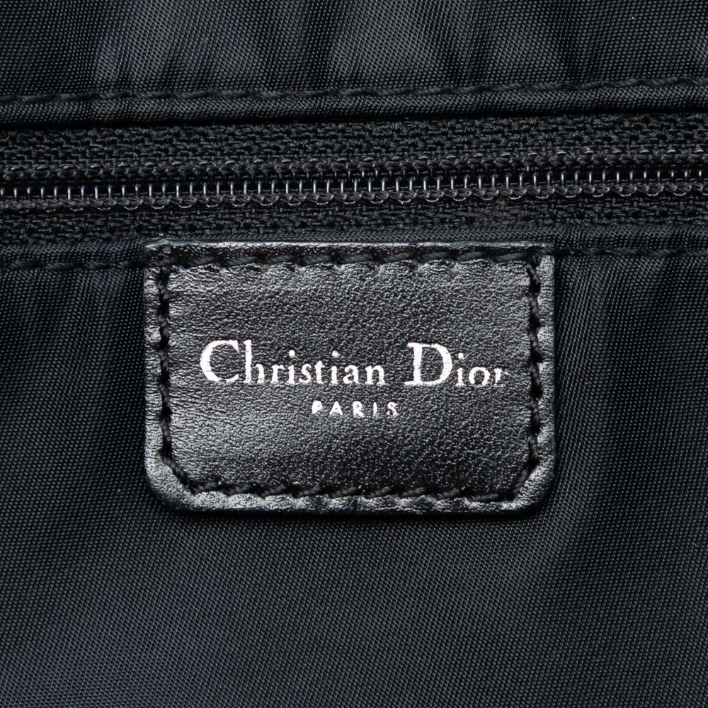 Christian Dior AB Dior Black Canvas Fabric Diorissimo Trotter Tote Italy