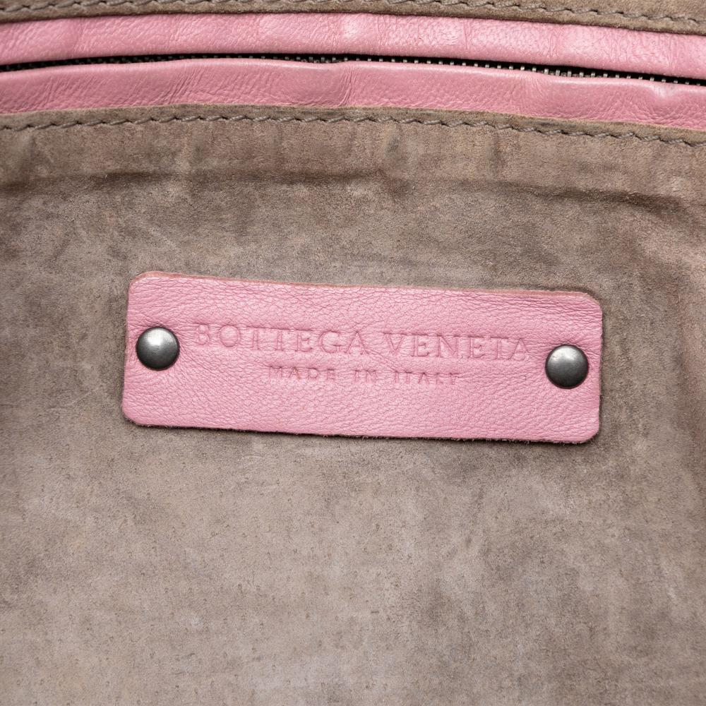 Bottega Veneta B Bottega Veneta Pink Nappa Leather Leather Nappa Intrecciato Nodini Crossbody Italy