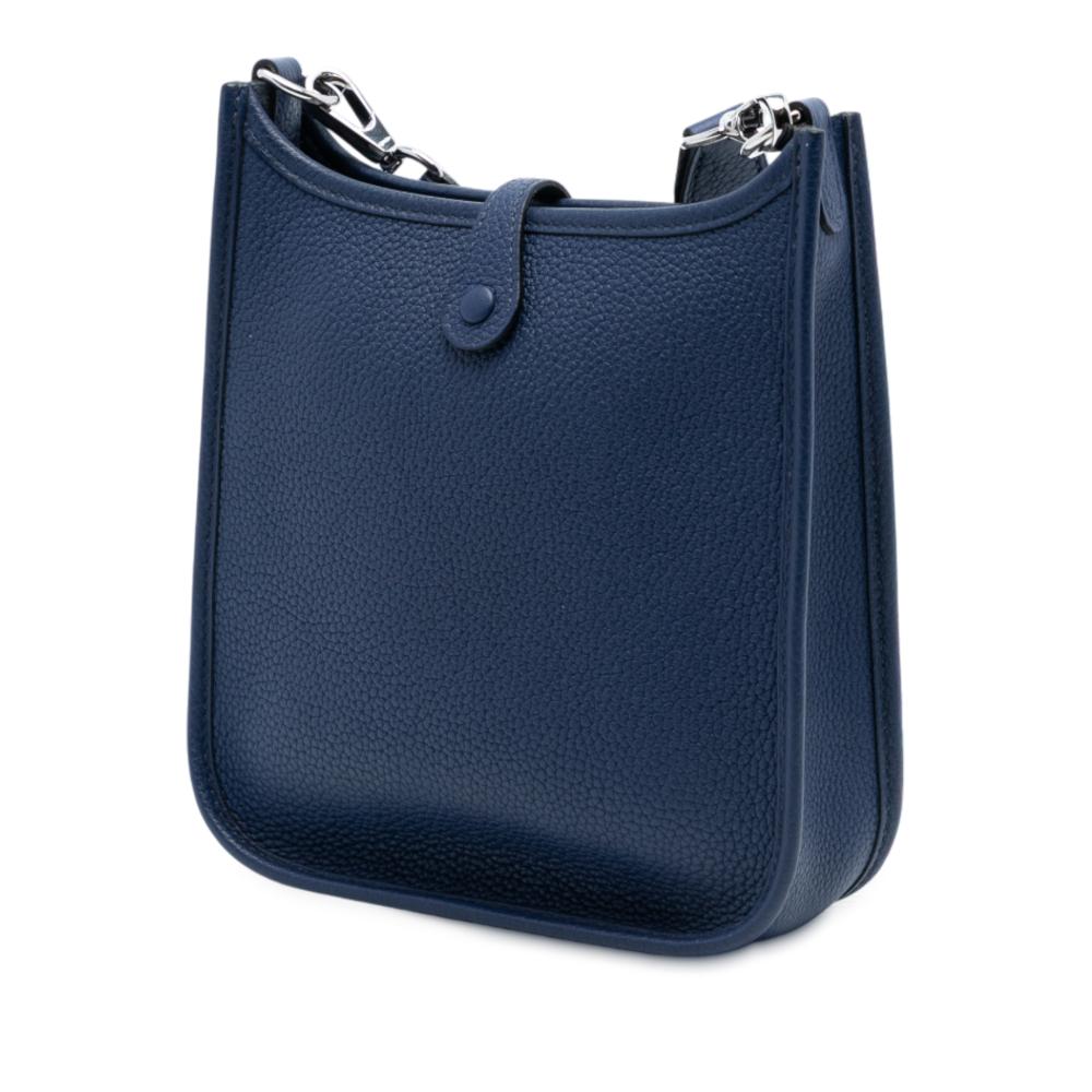 Hermès AB Hermès Blue Dark Blue Calf Leather Clemence Flipperball Strap Evelyne TPM France