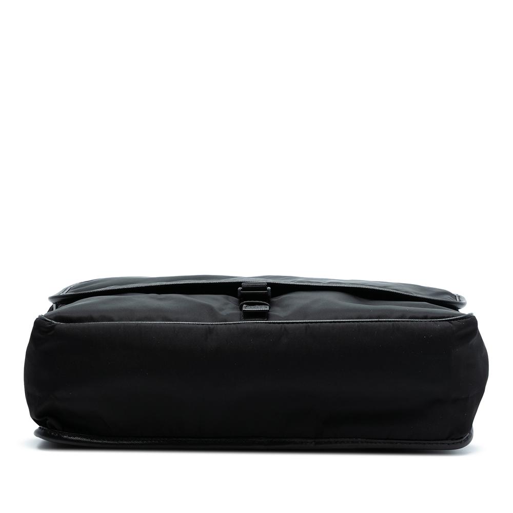 Prada AB Prada Black Nylon Fabric Tessuto Messenger Bag Italy