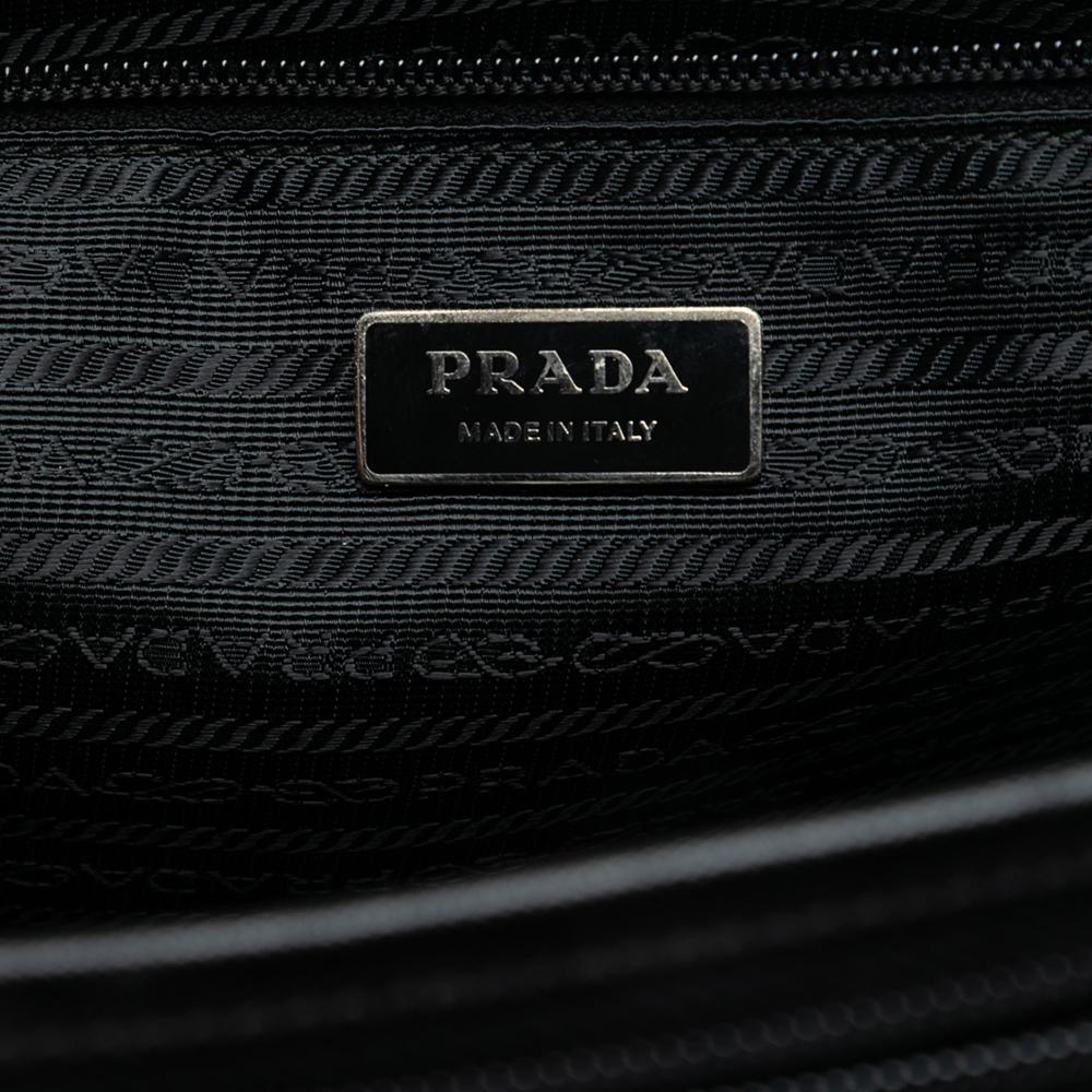 Prada AB Prada Black Nylon Fabric Tessuto Messenger Bag Italy