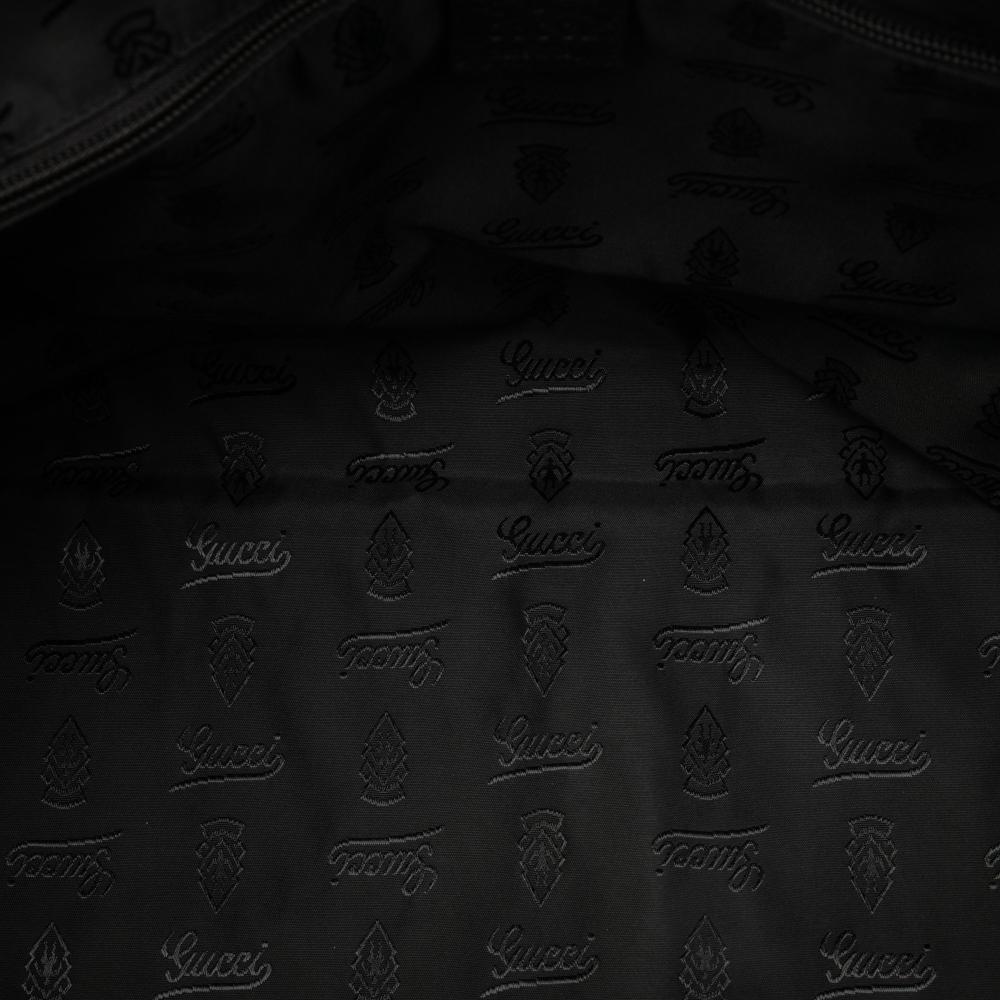 Gucci B Gucci Brown Dark Brown Calf Leather Guccissima Weekender Italy