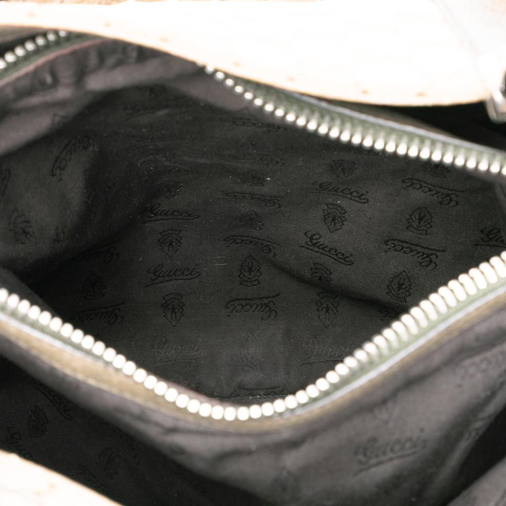 Gucci B Gucci Brown Beige Canvas Fabric Large GG Bamboo Libeccio Tote Italy