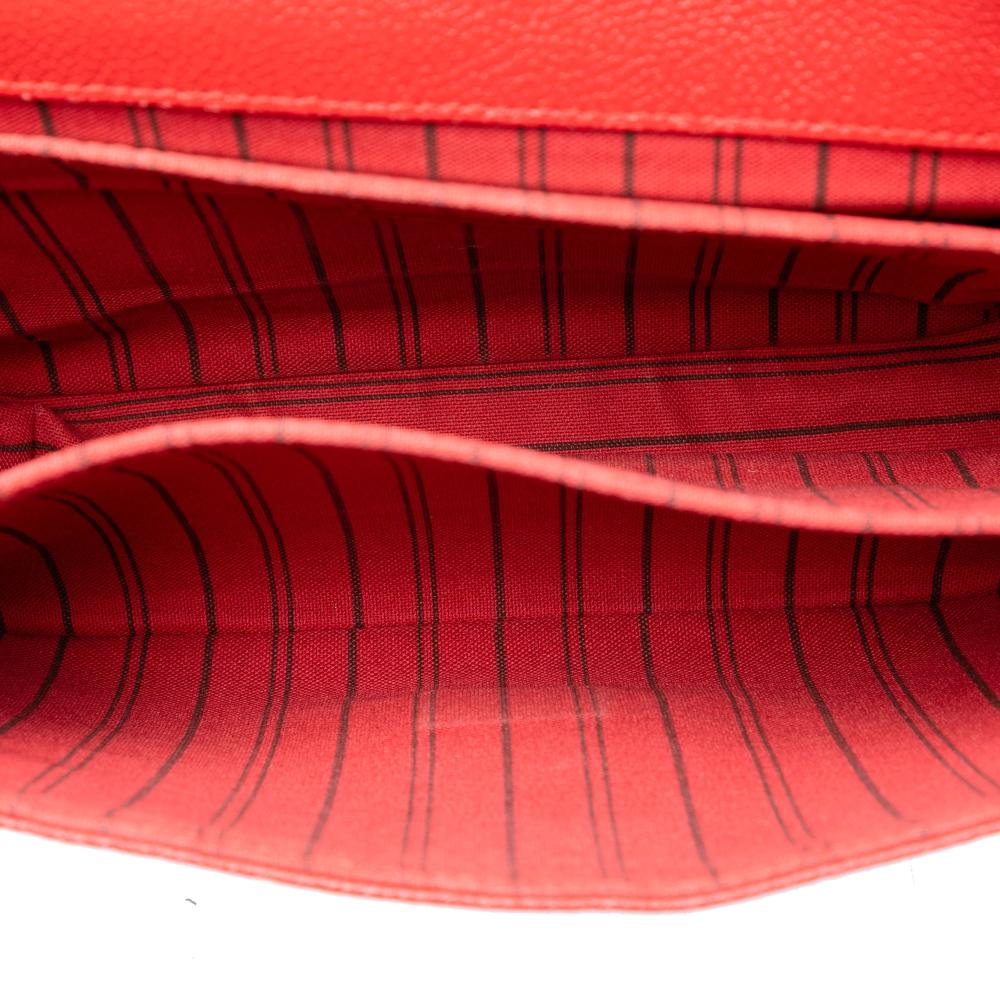 Louis Vuitton AB Louis Vuitton Red Monogram Empreinte Leather Pochette Metis France