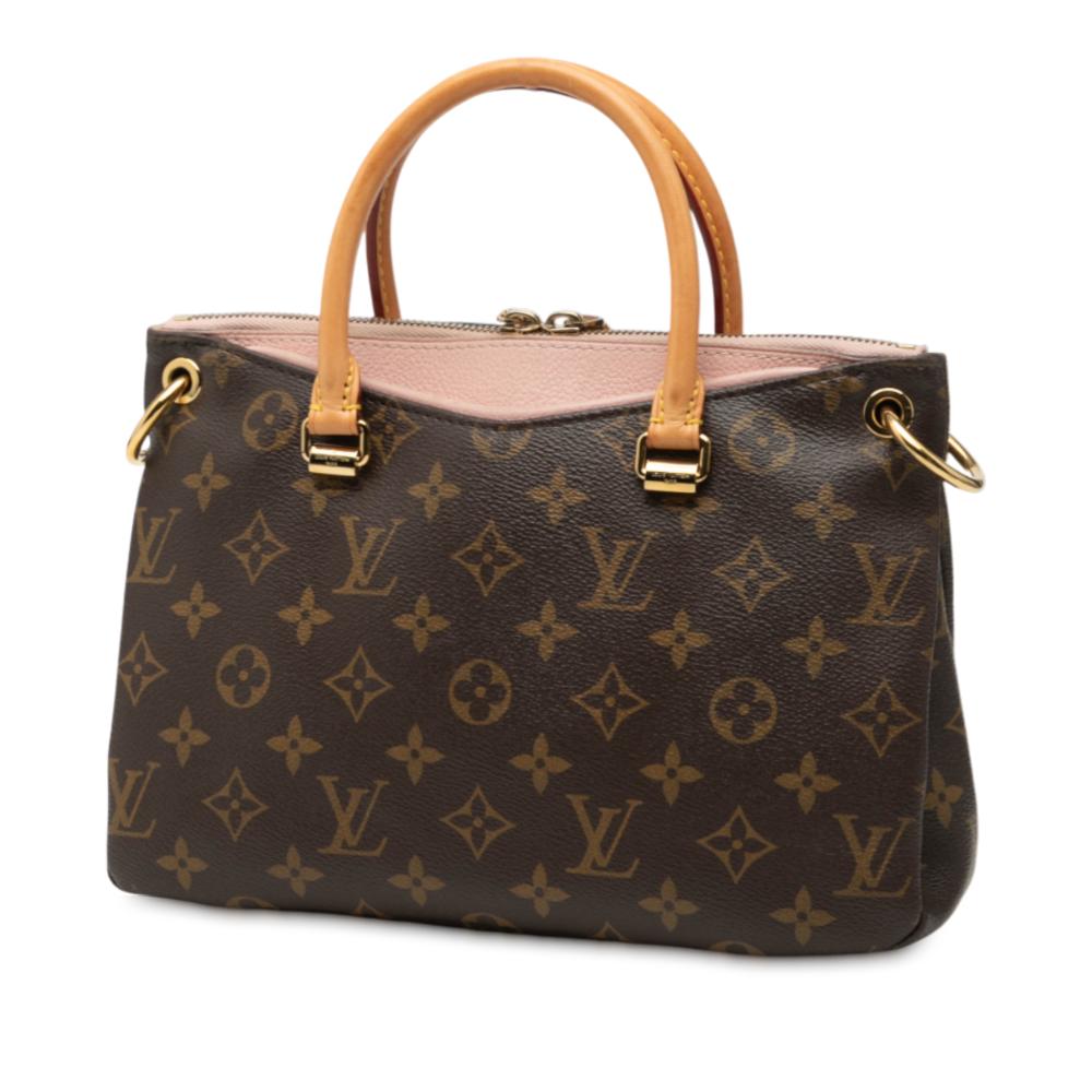 Louis Vuitton B Louis Vuitton Brown with Pink Monogram Canvas Fabric Monogram Pallas BB France