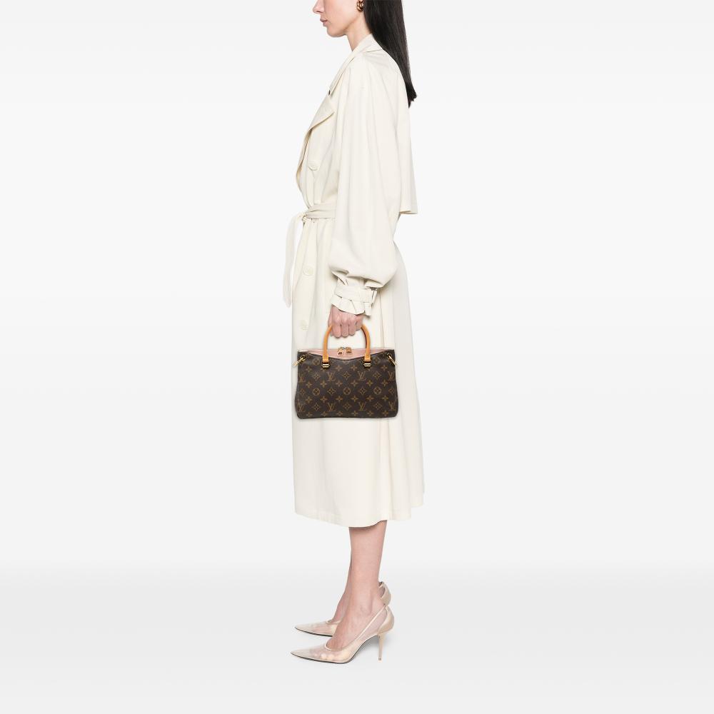 Louis Vuitton B Louis Vuitton Brown with Pink Monogram Canvas Fabric Monogram Pallas BB France