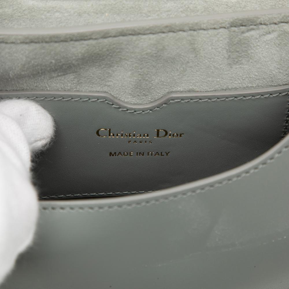 Christian Dior AB Dior Gray Calf Leather Small Bobby Crossbody Italy