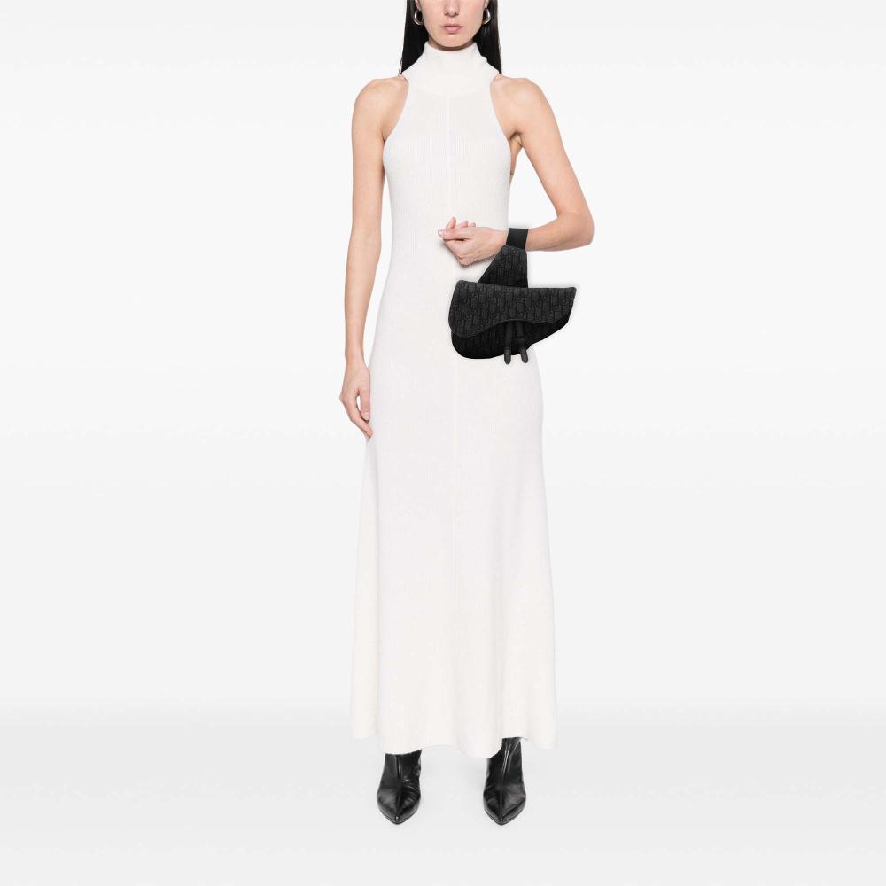 Christian Dior AB Dior Black Canvas Fabric Oblique Saddle Crossbody Italy